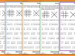 Pig-Pen Code Breaking Resources | Teaching Resources