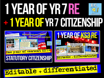 Complete Year 7 RE and Citizenship