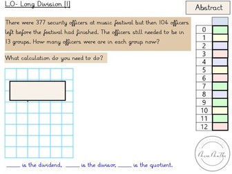 Long Division -Multiplication & Division - Year 6