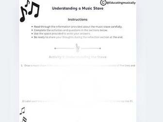 Music Stave worksheet