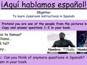 ¡Aquí hablamos español!, lesson 3, module1 (Viva), Year 7