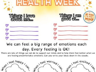 Children's Mental Health Worksheet