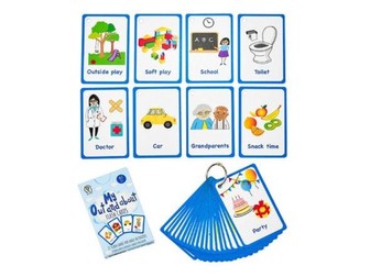 My Out And About Activity Cards 27 PECS Flashcards For Visual Aid Special Ed, Speech Delay Etc