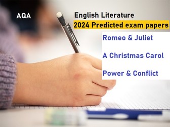 2024 AQA Predicted Exams: Romeo & Juliet, A Christmas Carol, Power & Conflict