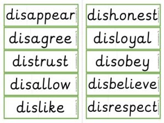 Words that use 'DIS'