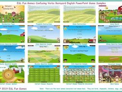 Confusing Verbs Barnyard English PowerPoint Game