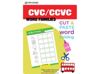 CVC / WORD FAMILIES - Cut & Paste Word Building Activities