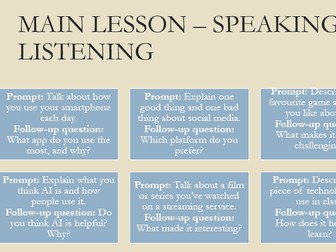 Entry Level 3 English Speaking and Listening Focus: Technology