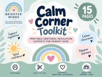 SEND Calm Corner Toolkit | Emotional Regulation | Primary EYFS KS1 KS2