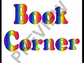 Book Corner Title Lettering