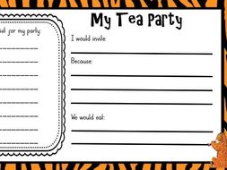 The Tiger who came to tea planning and templates