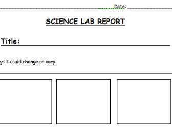 Science lab report template - science skills