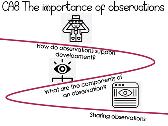 Content Area 8: The importance of observations