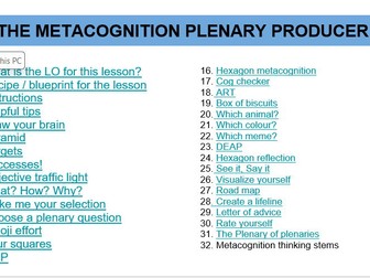 Metacognition Plenary Producer