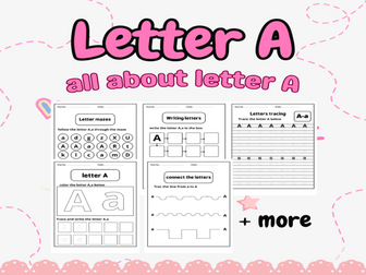preschool letter a-Letter a handwriting page-Letter a booklet