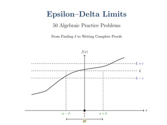 Epsilon–Delta Limits 50 Algebraic Practice Problems From Finding δ to Writing Complete Proofs