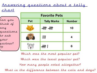 Year 2 Maths- Interpreting Tally Charts