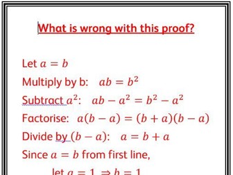 Incorrect Mathematical Proofs Posters