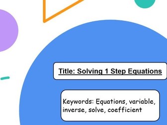 Solving 1-Step Equations