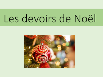 KS4 French - Christmas Homework