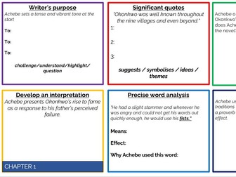 Things Fall Apart Revision/Starter Activities