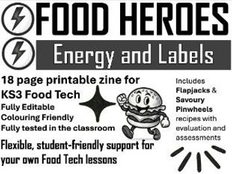 Food & Nutrition Zine: Energy and Food Labels (KS3 Focus)