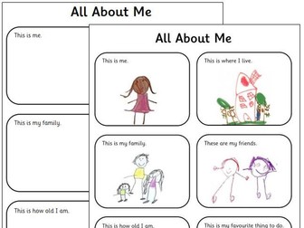 EYFS All About Me - Observation Template