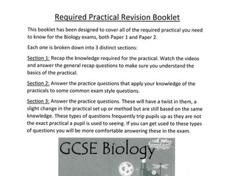 Biology Required Practical Revision Booklet AQA GCSE Foundation