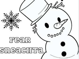 Christmas Colouring book as Gaeilge