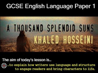 'A Thousand Splendid Suns' GCSE English Language Paper 1