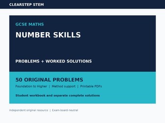 GCSE Maths Number Skills Worked Solutions
