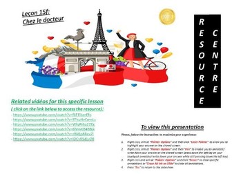 Lecon 15f- Chez le docteur (at the doctor's)