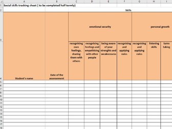 Social skills progress tracker