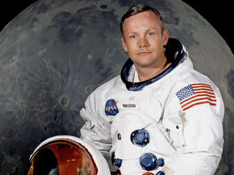 Neil Armstrong simple cut and stick activity.