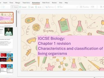 IGCSE Chapter 1: Characteristics and classification of living organisms Revision