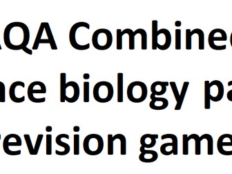 AQA Combined Science Biology paper 1 topics revision game cards