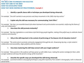 Component 3 Logs Btec Tech Award in Performing Arts ( Drama) Upgraded Pack
