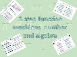 Function machines 2 step number and algebra | Teaching Resources