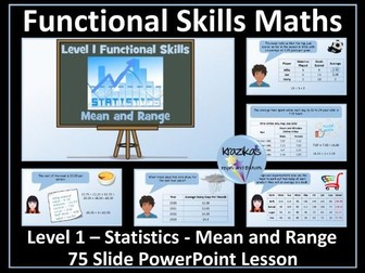 Mean and Range - Level 1 Functional Skills Maths