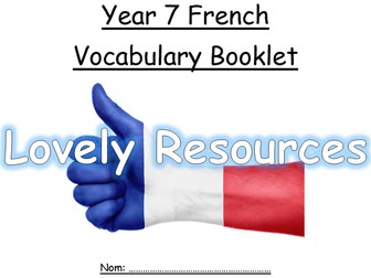 French Year 7 Vocabulary Booklet