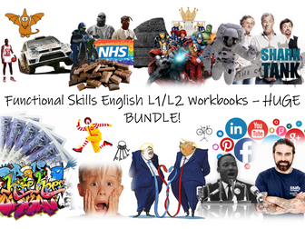 Functional Skills English L1/L2 Workbooks - HUGE BUNDLE!