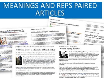 Meanings and Representations Paired Texts