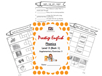 Phonics Book – Level 3 (Book 1) – Supplementary Exercises 3 ( Jolly Phonics )