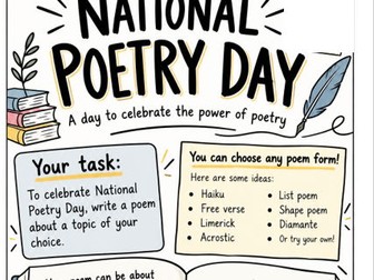 National Poetry Day-competition and mini poems