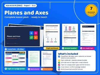 AQA GCSE PE 08: Planes and Axes of Movement – Complete Topic Pack