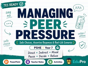 Managing Peer Pressure | Year 7 PSHE Lesson