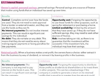 Edexcel Business Alevel Theme 2 notes