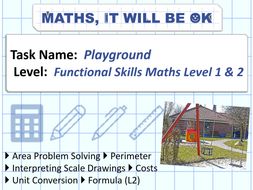 FS Maths Level 1 and 2 - Scale - Playground - Exam Style