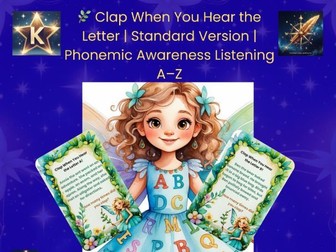 Clap When You Hear the Letter A–Z | Phonemic Awareness Listening | Standard Version