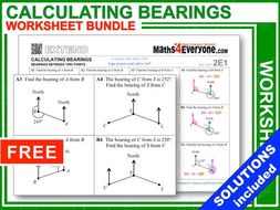 Calculating Bearings (Progressive Worksheets)